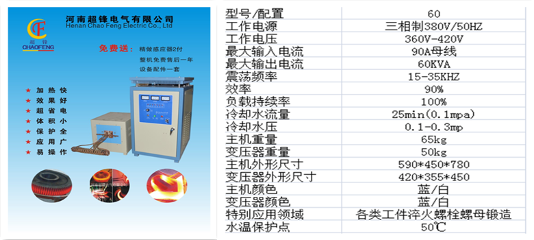 60KW高頻爐及其參數(shù)